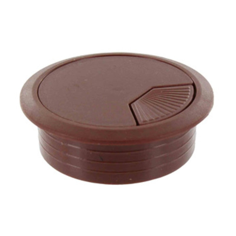 20 x BOCCHETTA PASSACAVI D 60 MM PLASTICA MARRONE