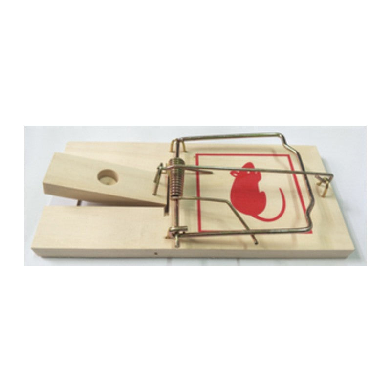 20 x TRAPPOLA P/TOPI BASE LEGNO 10,0X4,5X0,6 CM