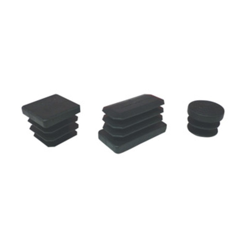 200 x PUNTALE ALETTATO QUADRATO 30X30 MM PLAST NERO*