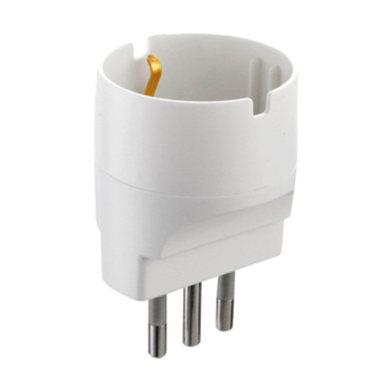25 x ADATTATORE SCHUKO 10A 2P+T BIANCO FIG.8