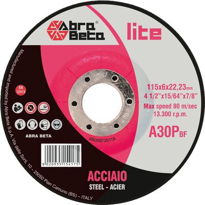 25 x DISCO ABRASIVO TAGLIO FERRO ABRABETA