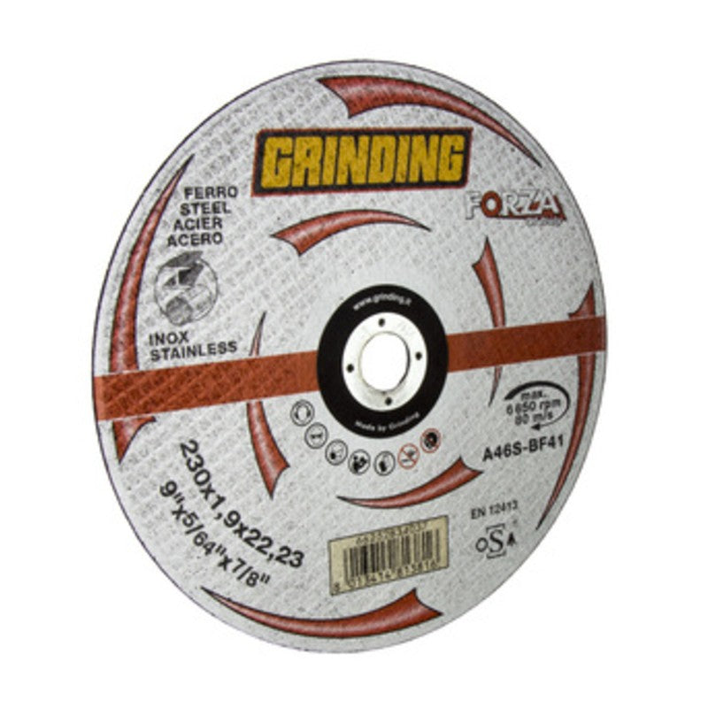 25 x GRINDING FORZA DISCO FERRO PIANO 230X1,9