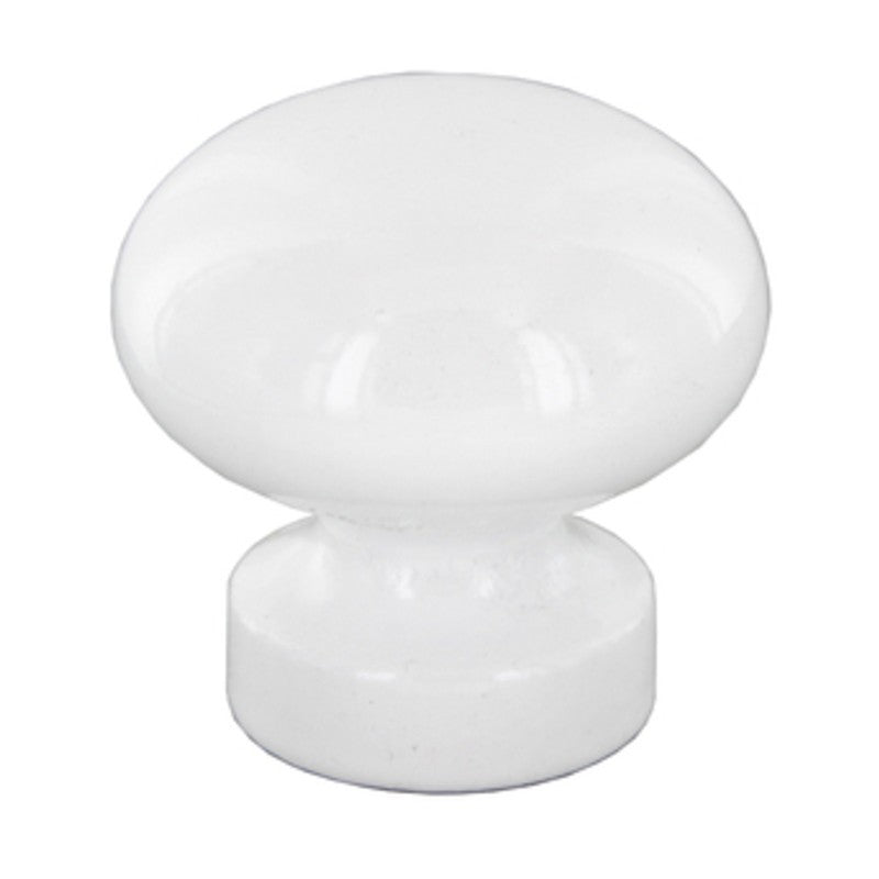 25 x POMOLO IN LEGNO LACCATO D 25 MM 101/D BIANCO*