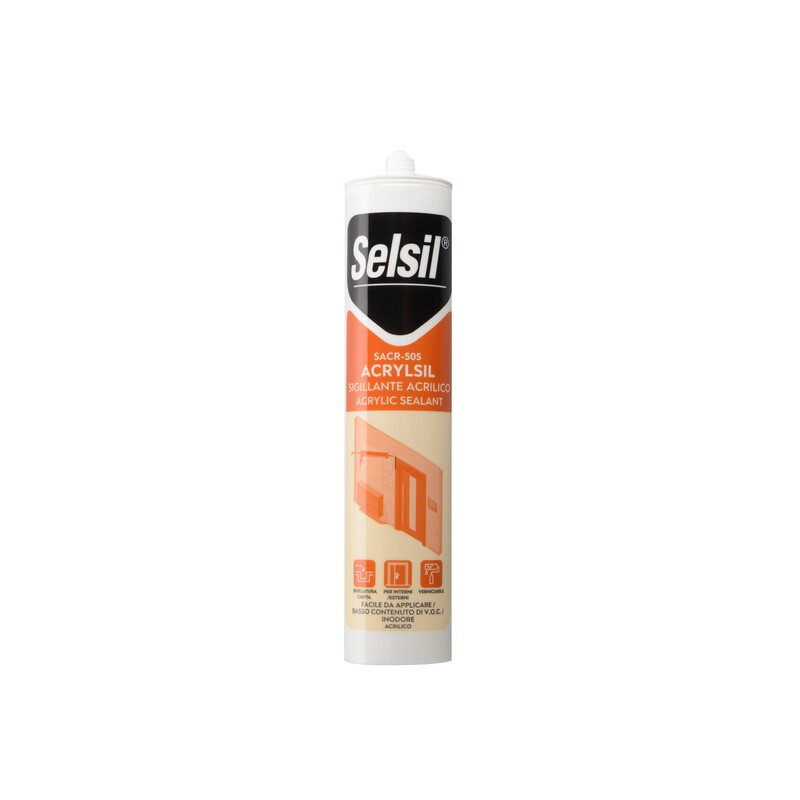 25 x SELSIL SIGILLANTE ACRILICO BIANCO 310 ML