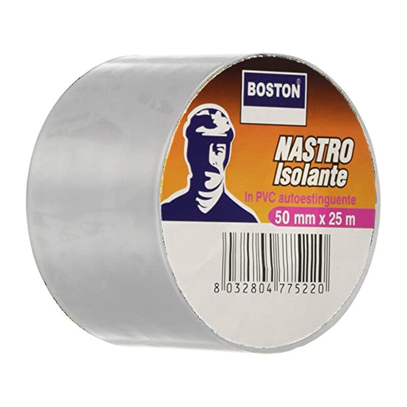 3 x BOSTON NASTRO ISOLANTE BIANCO 50MMX25M