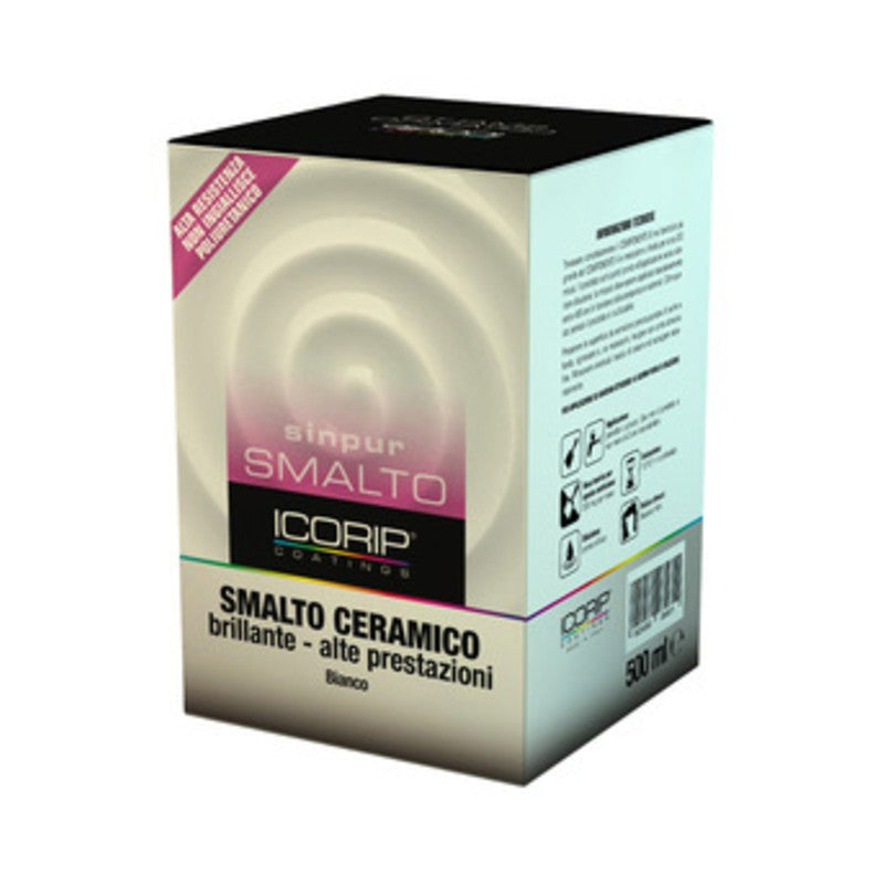 3 x SMALTO CERAMICO SINPUR 0,500 L BIANCO