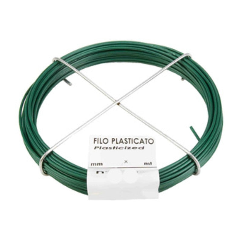 30 x MATASSINA FILO PLASTIFICATO N. 4 D 1,0 MM 25 M VERDE