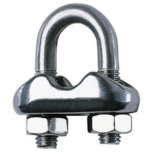 30 x MORSETTO ACCIAIO INOX P/FUNE D 4 MM