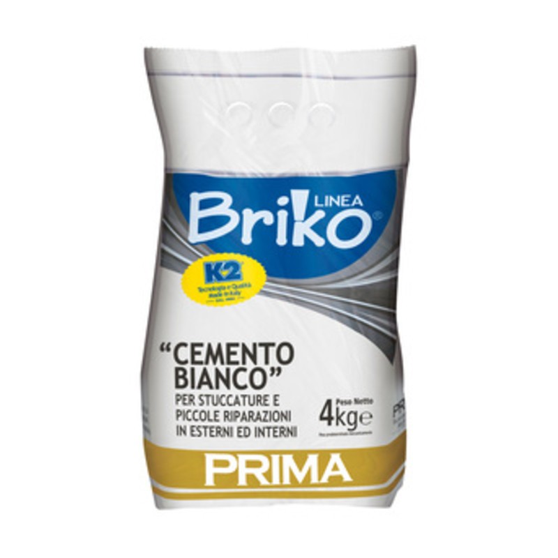 4 x LINEA BRIKO CEMENTO BIANCO DA 4 KG