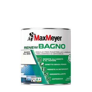 4 x MAX RENEW BAGNO SMALTO BIANCO PERLA R1013 0,750 L