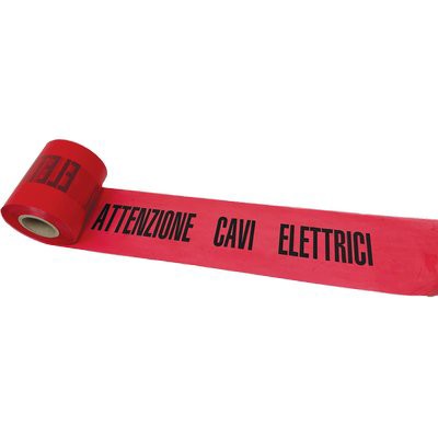 4 x NASTRO SEGNALETICO ATTENZIONE CAVO ELETTRICO