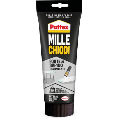 4 x PATTEX MILLECHIODI FORTE E RAPIDO TRASPARENTE