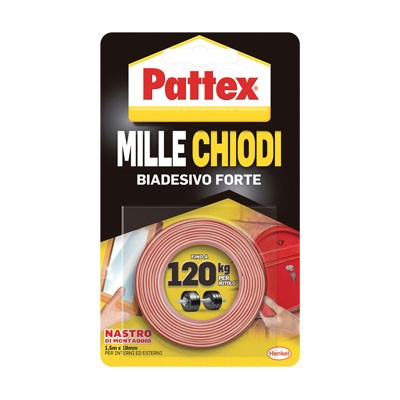 4 x PATTEX MILLECHIODI NASTRO BIADESIVO