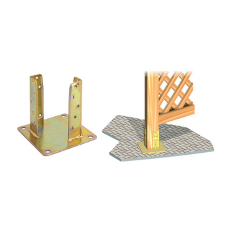 4 x PIASTRA 800 SUPPORTO PILASTRO ACC TROP 122X122MM