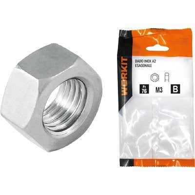 5 x DADO ESAGONALE INOX A2 SELF WORKIT