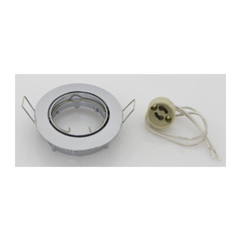 5 x FARETTO INCASSO ORIENTAB P/LED GU10 CROMO