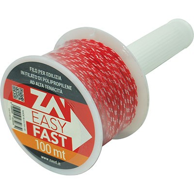 5 x FILO EDILIZIA BIANCO/ROSSO +RIAVVOLGITORE