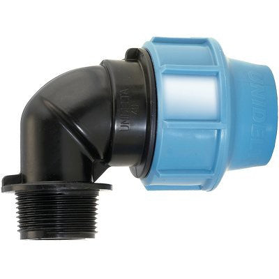 5 x GOMITO A COMPRESSIONE FIL MASCHIO PN16 UNIDELTA