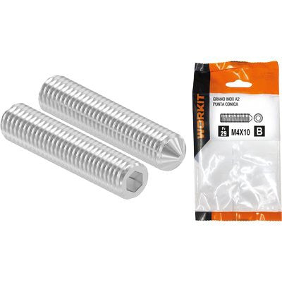 5 x GRANO PUNTA CONICA INOX A2 SELF WORKIT