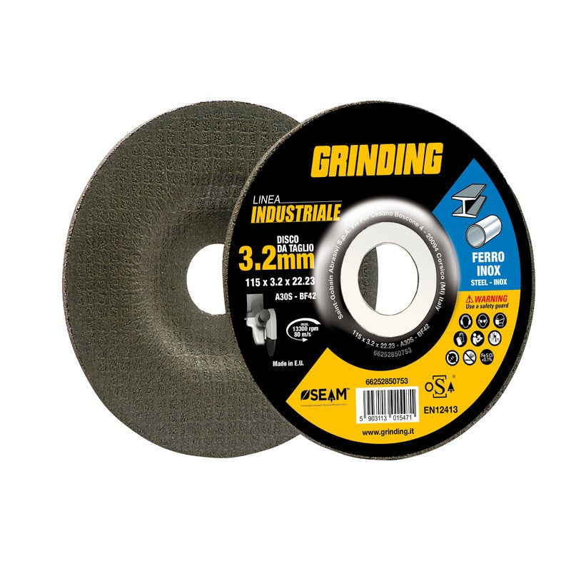 5 x GRINDING INDUSTRIALE DISCO FERRO DEPRESSO 115X3,2