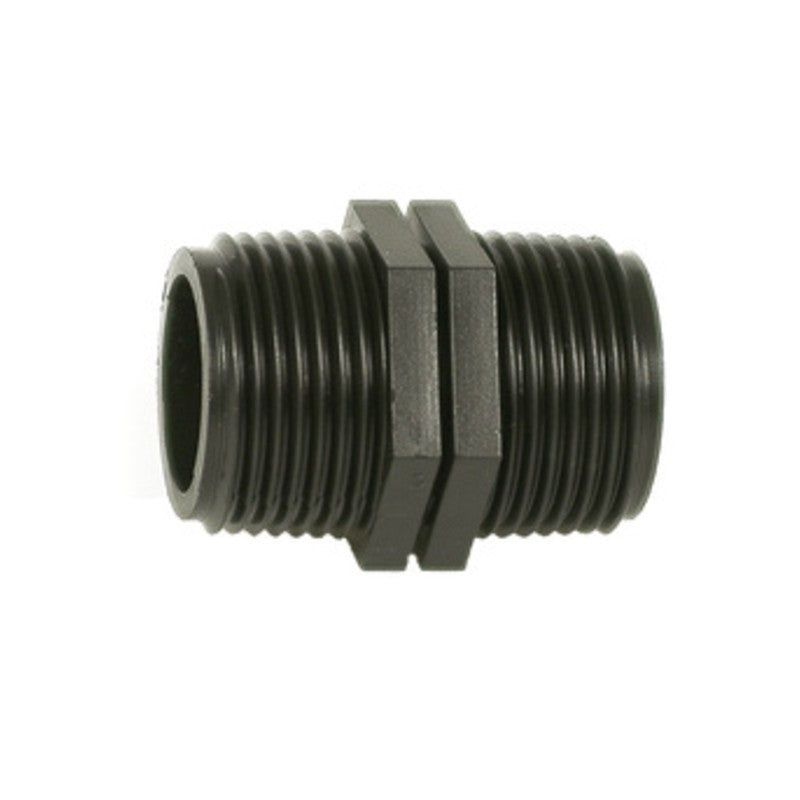 5 x PL RACCORDO POLIPROP NIPPLO 1/2X1/2