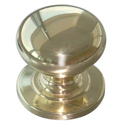 5 x POMOLO OTTONE TORNITO SFERA PIANA 2460
