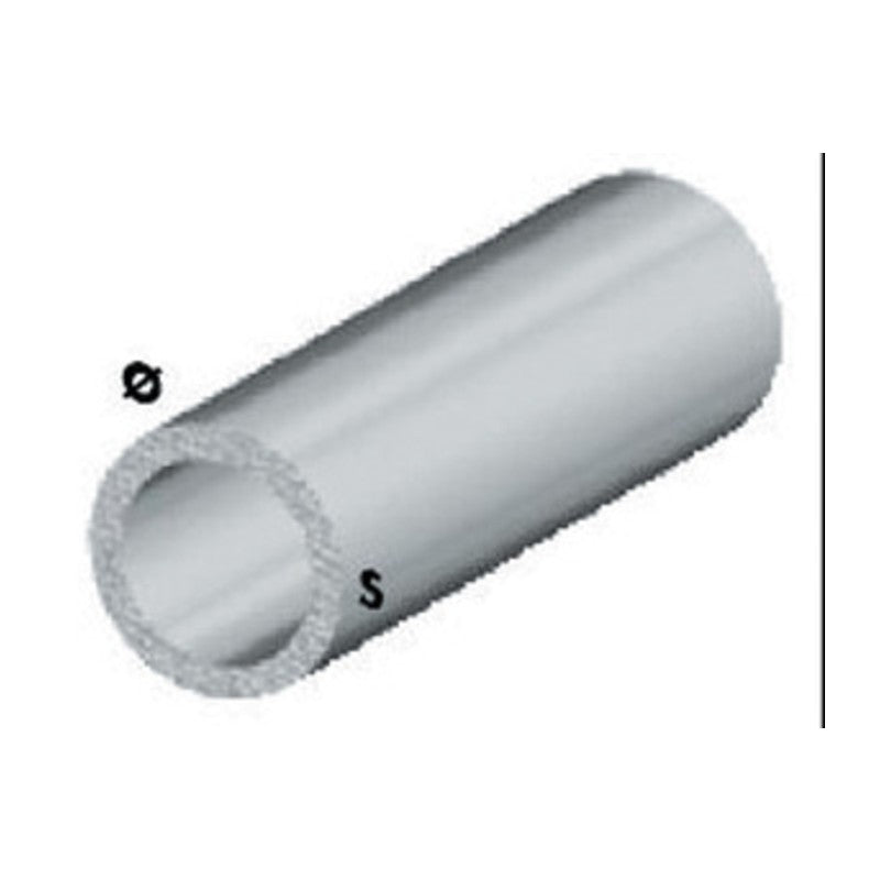5 x PROFILO ARGENTO H.100 CM TUBO TONDO 12X1 MM*