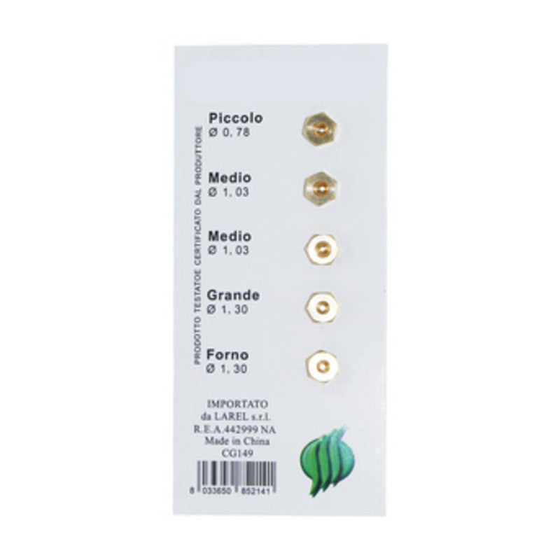 5 x SET 5 UGELLI FORNELLO CUCINA A GAS METANO