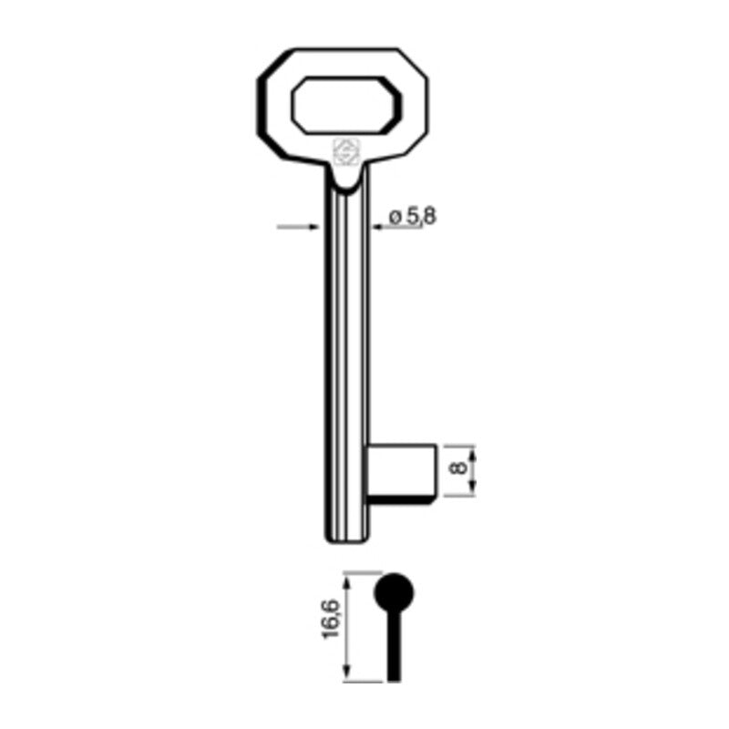 5 x SILCA 5011 CHIAVE PATENT PASSEPARTOUT MEDIA BRONZATA