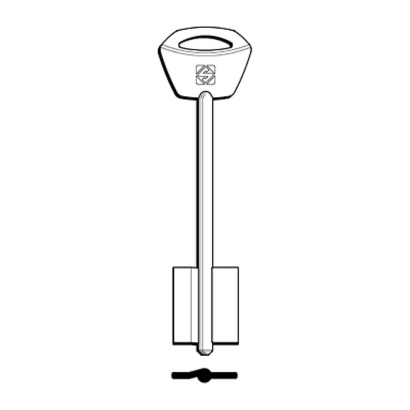 5 x SILCA 5EY34 CHIAVE DOPPIA MAPPA OTTONE