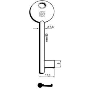 5 x SILCA 6P3D CHIAVE PATENT PARI BRONZATA