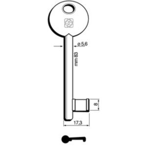 5 x SILCA 6P3S CHIAVE PATENT DISP BRONZATA