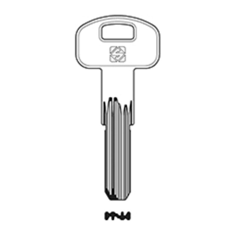 5 x SILCA SCM5R CHIAVE PUNZONATA OTTONE