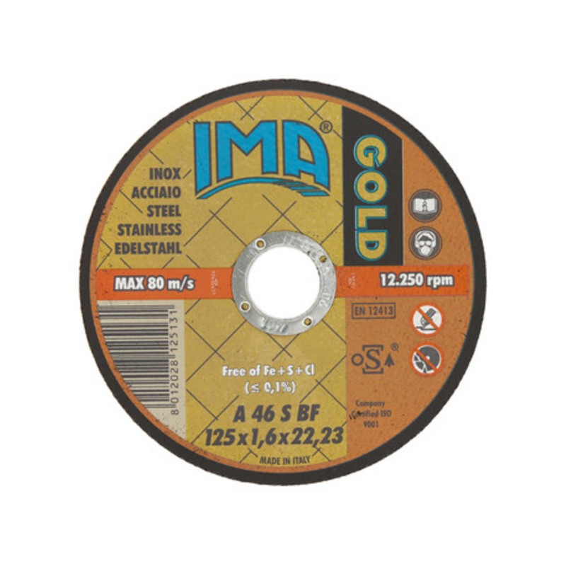 50 x IMA DISCO P/INOX GOLD PIANO D 125X1,6 MM