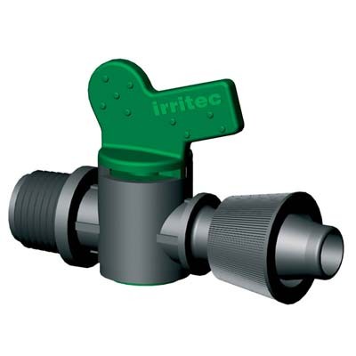 50 x VALVOLA FILETTO MASCHIO X TUBO GOCCIOLANTE IRRITEC