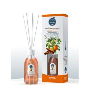 6 x DIFFUSORE OFFICINA DEI FIORI 500ML ARANCIA E CANN