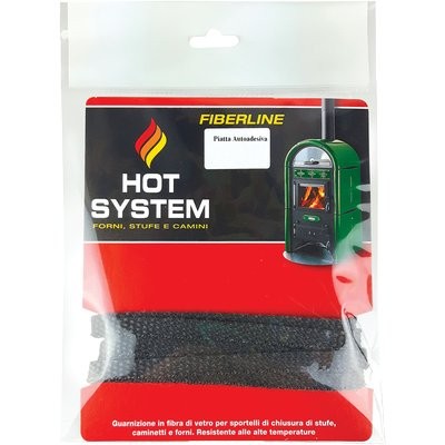 6 x GUARNIZIONE PIATTA AUTOADESIVA X STUFA FIBERLINE