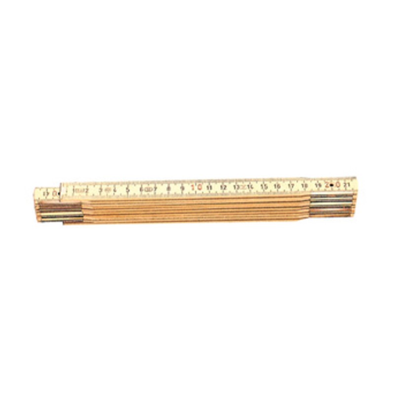 6 x PL DOPPIO METRO IN LEGNO 10 ASTE 16 MM BIANCO