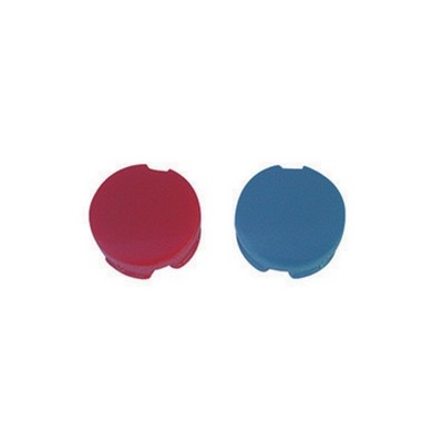 6 x PLACCHETTE ROSSO/BLU PER MANIGLIE ZUCCHETTI
