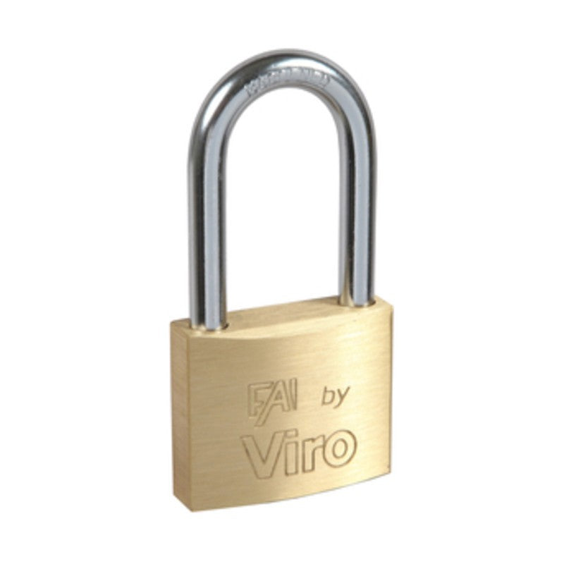 6 x VIRO 555.49 LUCCHETTO FAI ARCO LUNGO 50MM OTTONE
