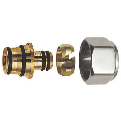 ADATTATORE PER TUBO MULTISTRATO CROMO-LUCIDO Misura: Diam. 16 x 2