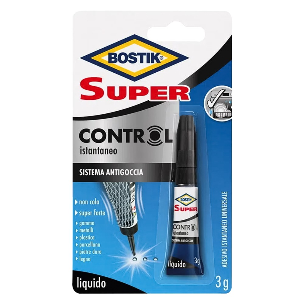 ADESIVO CIANOCRILATO 'SUPER CONTROL' gr. 3 - blister 2 pz