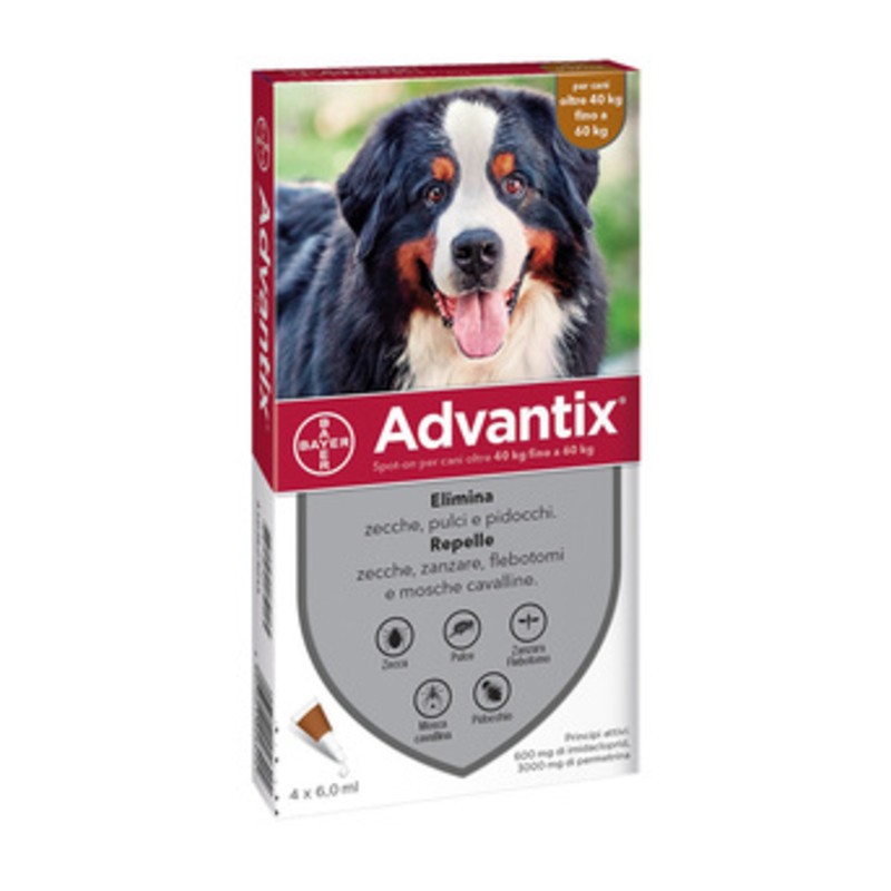 ADVANTIX SPOT ON 4 PIPETTE CANI 40 -60 KG