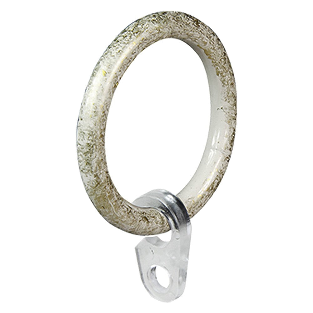 ANELLO PER SCORRITENDA col. avorio/oro - Ø 20 mm cf. 8 pz
