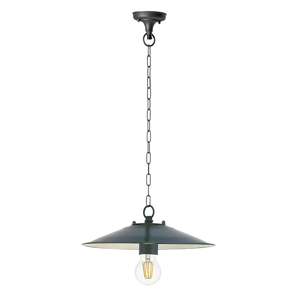 APPLIQUE A SOSPENSIONE CON CATENA 25 W - cm 30 x 7 x 11 grigio
