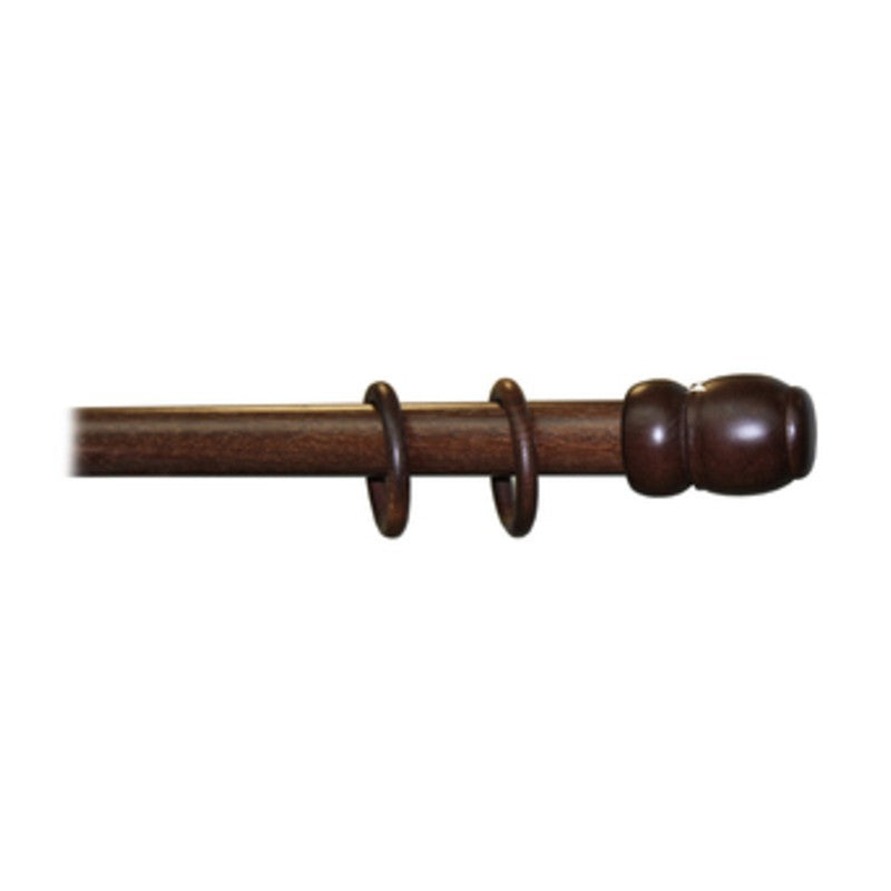 BASTONE LEGNO A TIRO D 35 NOCE SC 300CM S/SUPP.