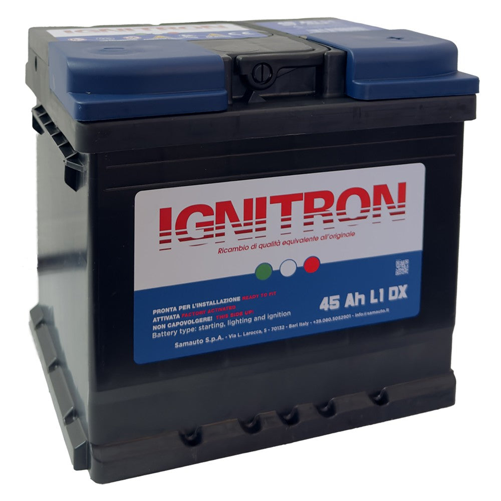 BATTERIA PER AUTO 'IGNITRON TRADITIONAL' 45 AH - mm 207 x 175 x 190