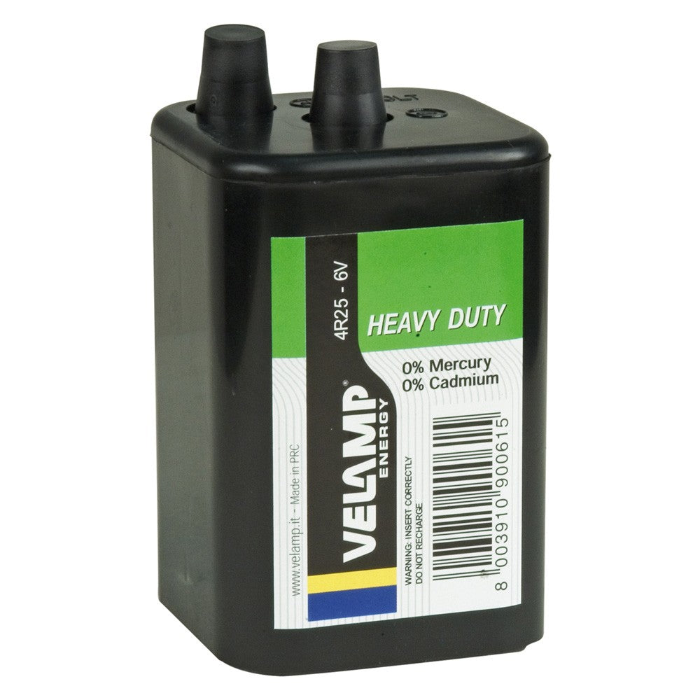 BATTERIA PER LAMPADA LAMPEGGIANTE 4R25 - 6 V
