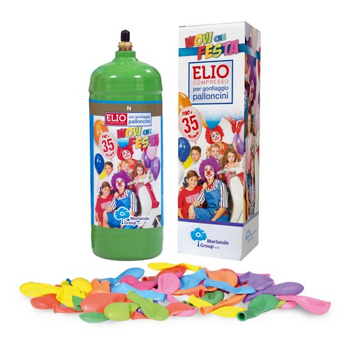 BOMBOLA ELIO CON PALLONCINI KIT PARTY Misura: 1,0 L - 18 palloncini