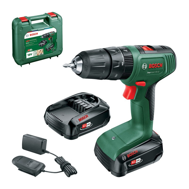 BOSCH-V TRAPANO C/PERCUSSIONE EASY IMPACT 18V-40